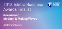2018 Telstra Business Awards Finalist badge icon