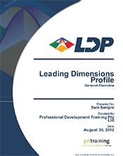 Leading dimensions profile cover page